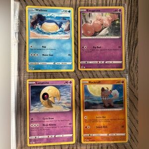 Pokemon Trading Cards - Blue, Purple, Orange, Yellow